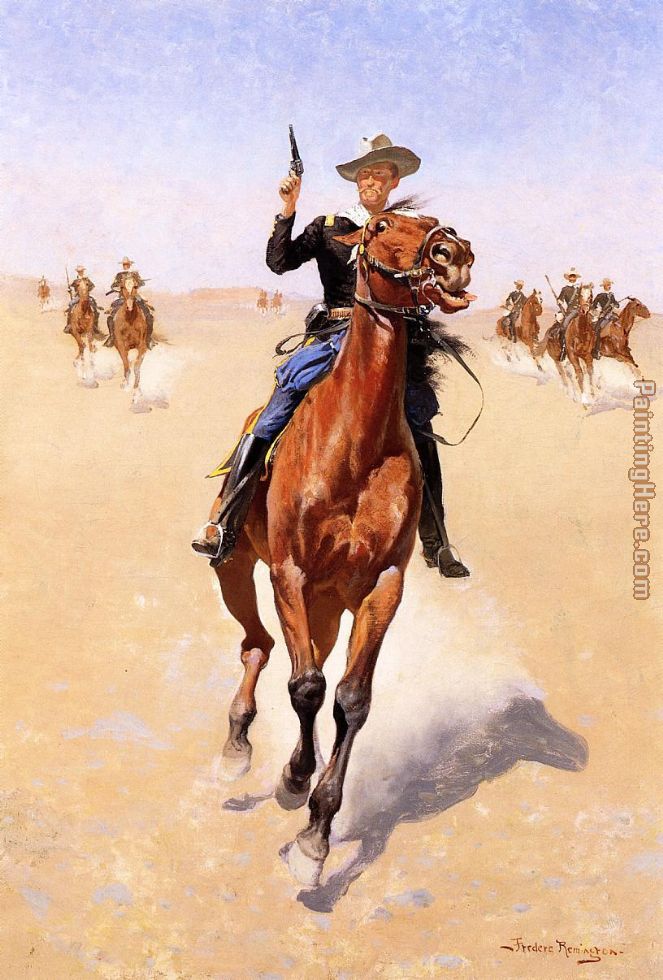 The Trooper painting - Frederic Remington The Trooper art painting